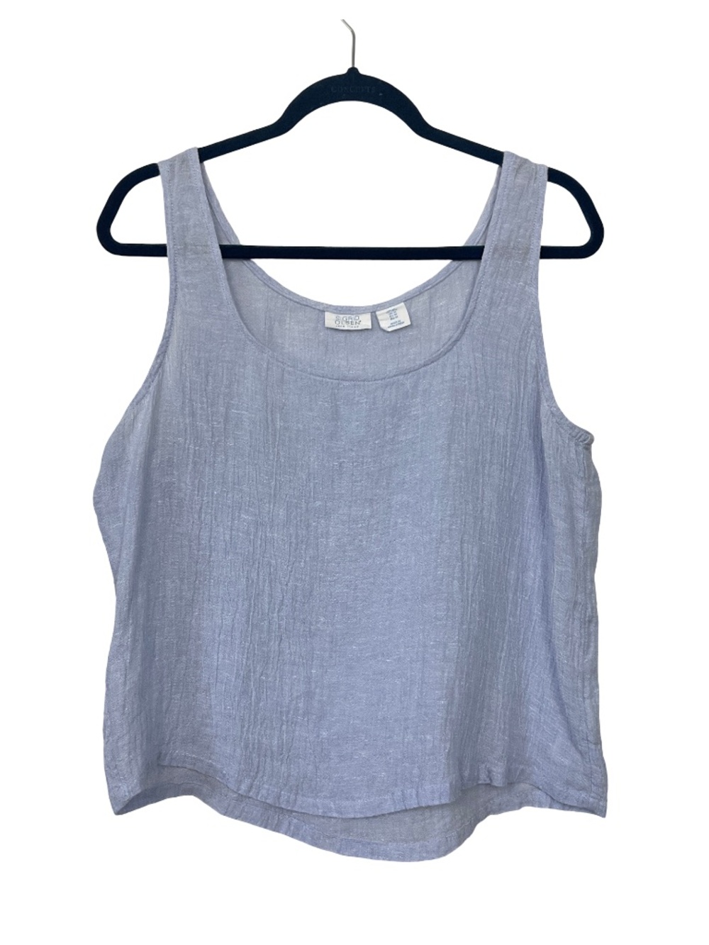 Sigrid Olsen Linen Crinkle Tank Top